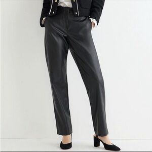 J.Crew Kate Straight-Leg Faux Leather Pants | Black | NWOT | Size 4